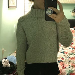 American Eagle Cropped Turtleneck Sweater